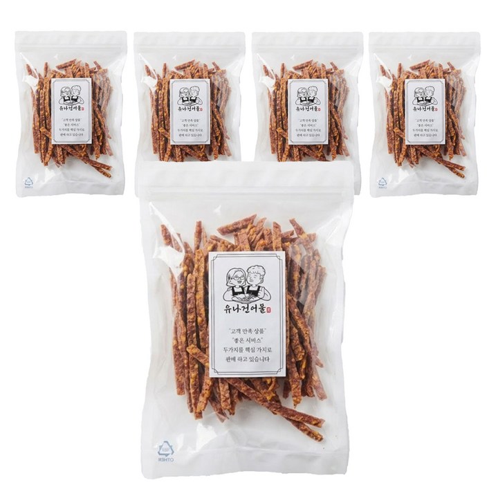 유나건어물 고다 치즈 쏙쏙 오징어 육포, 5개, 200g