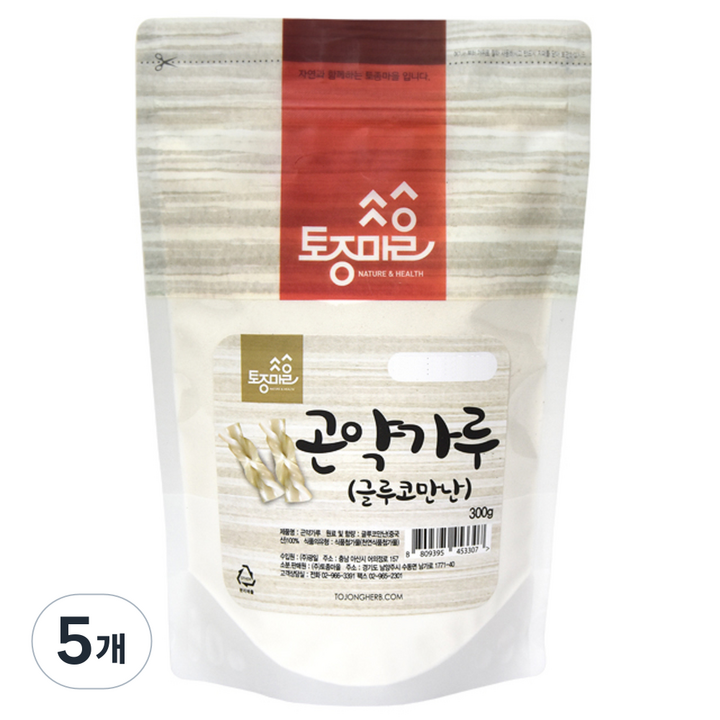 토종마을 곤약가루, 300g, 5개