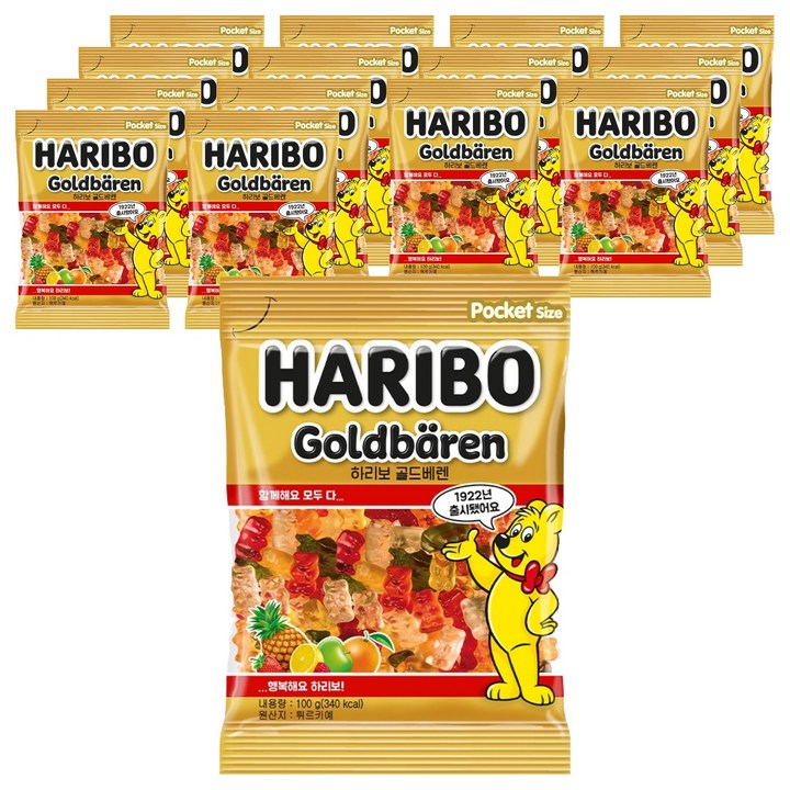 하리보 골드베렌 젤리, 100g, 15개