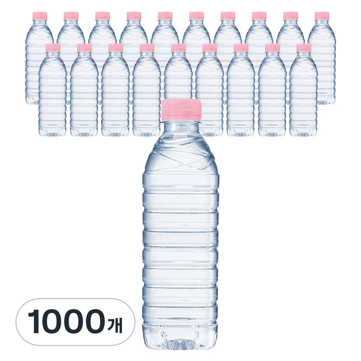 크리스탈 무라벨 생수, 500ml, 1000개