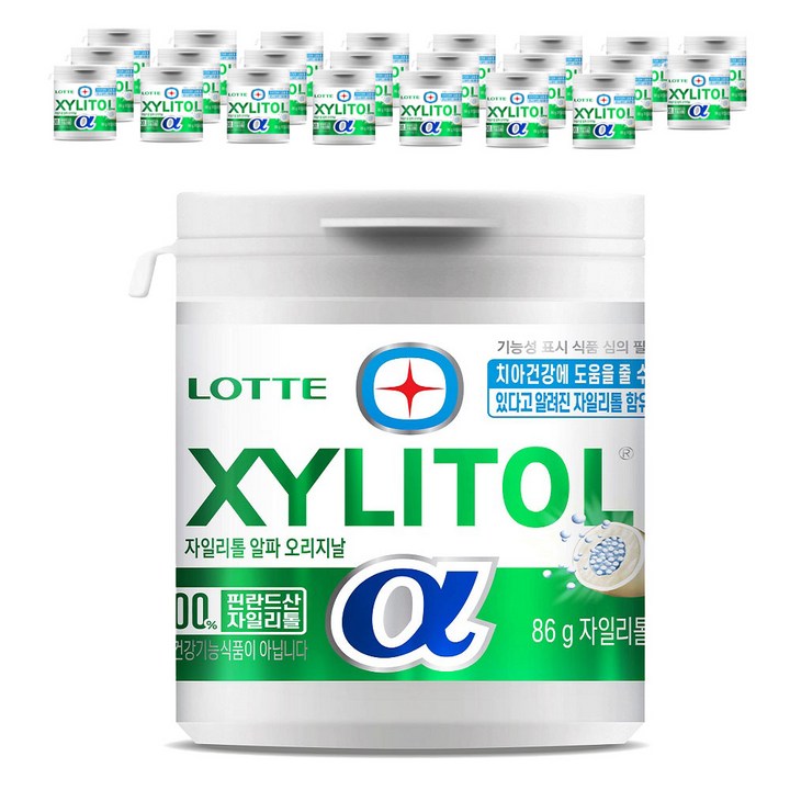 롯데자일리톨 알파 오리지날, 86g, 24개