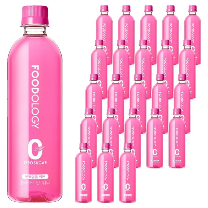 푸드올로지 콜라겐샷 워터 제로 슈가, 500ml, 24개