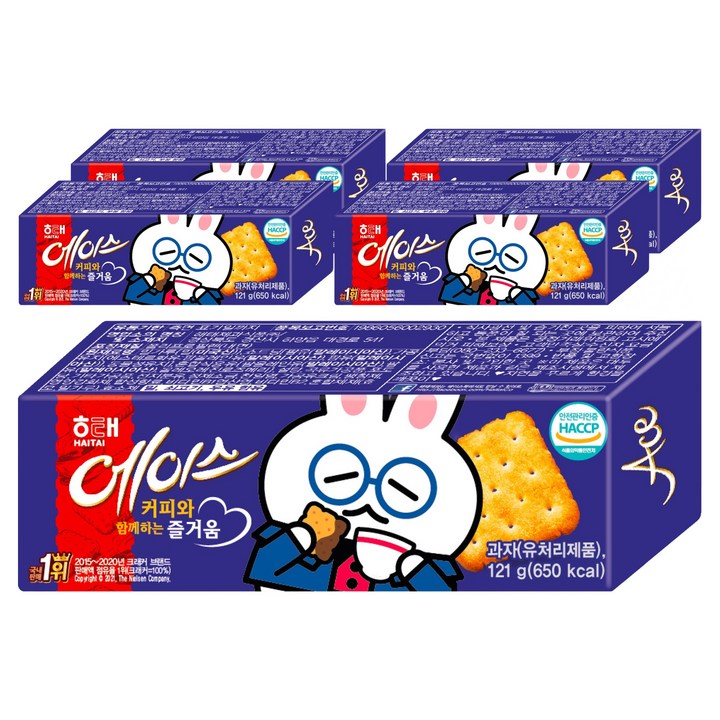 해태제과 에이스 과자, 121g, 5개