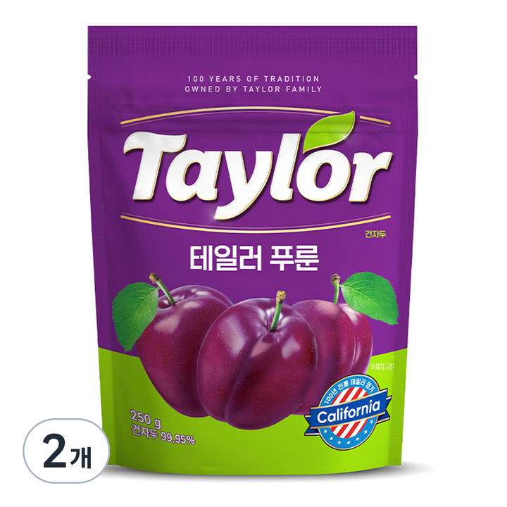 테일러 리치 푸룬 건자두, 250g, 2개