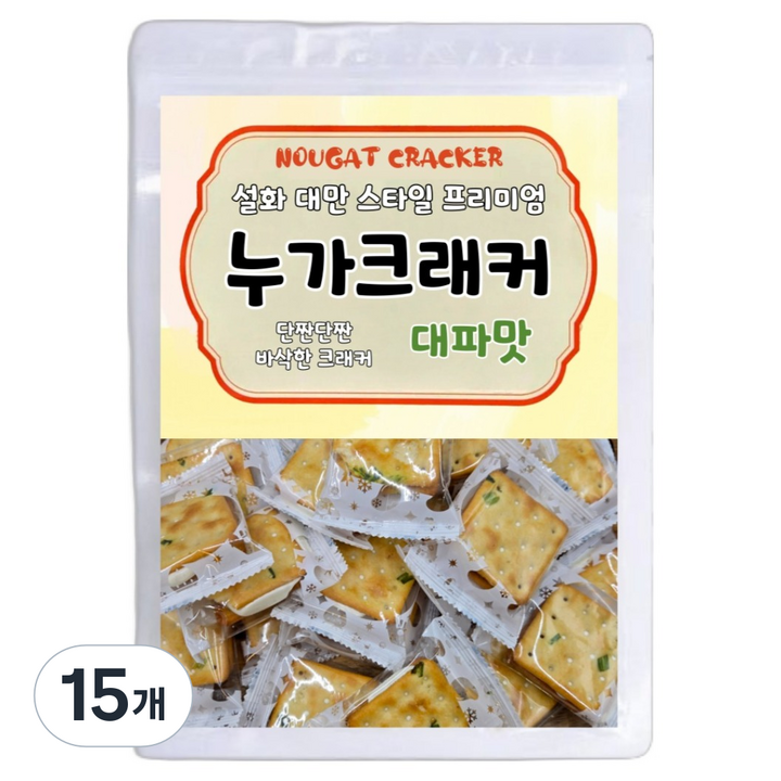 설화 대만 스타일 프리미엄 누가크래커 대파맛, 200g, 15개