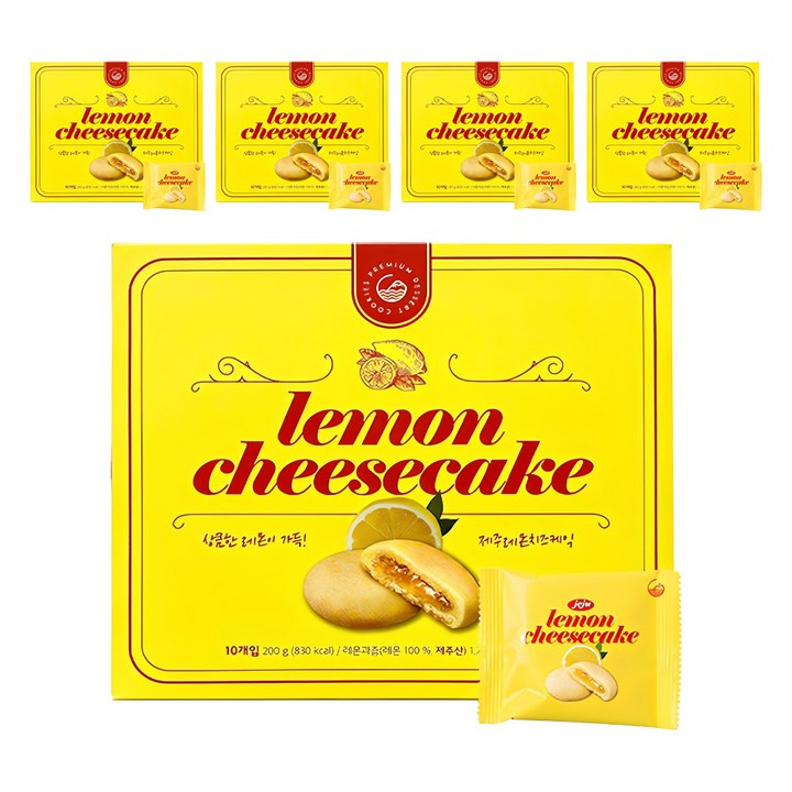 제주 레몬 치즈 케익, 200g, 5개