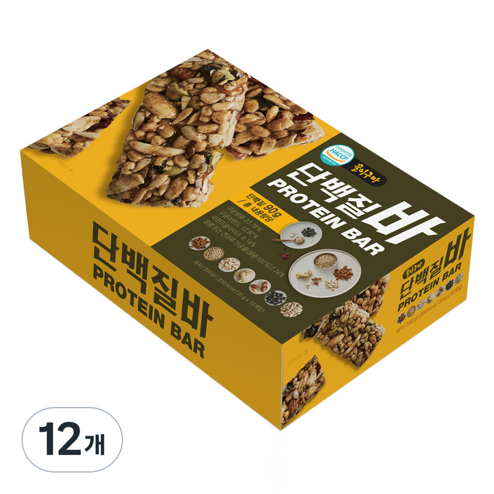 꿀이구마 견과 듬뿍 단백질바 10p, 350g, 12개