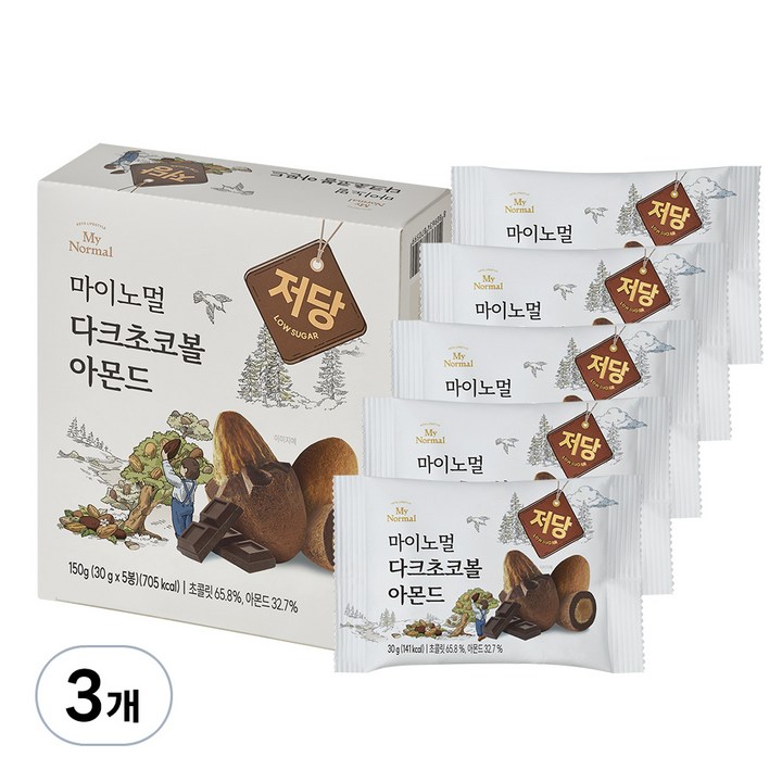 마이노멀 다크초코볼 아몬드, 150g, 3개