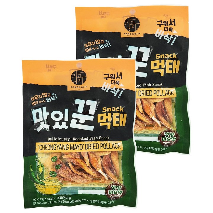 강고집 맛있꾼 먹태 청양마요맛, 30g, 2개