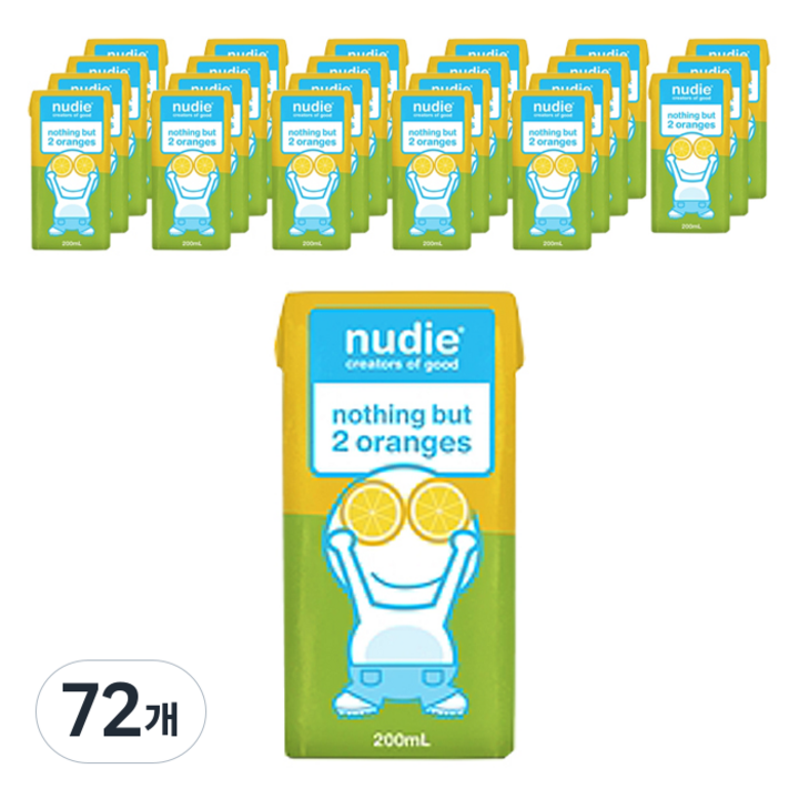 누디 나팅벗 오렌지주스, 72개, 200ml