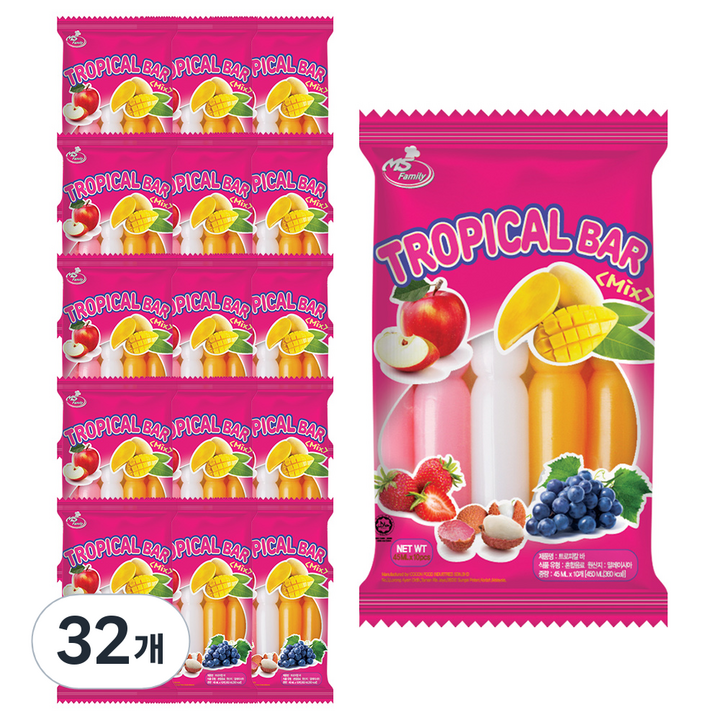 COCON 트로피칼 아이스바 10p, 450ml, 32개