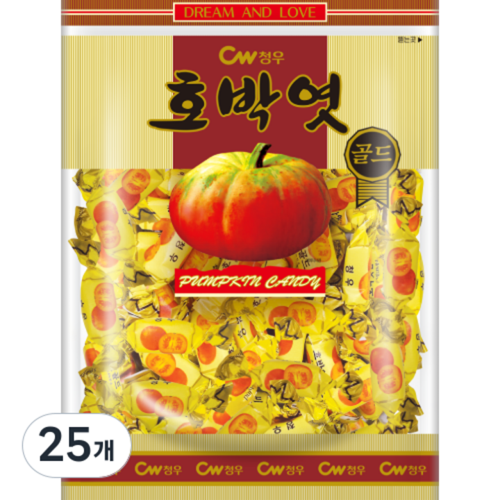 청우식품 호박엿 골드, 350g, 25개