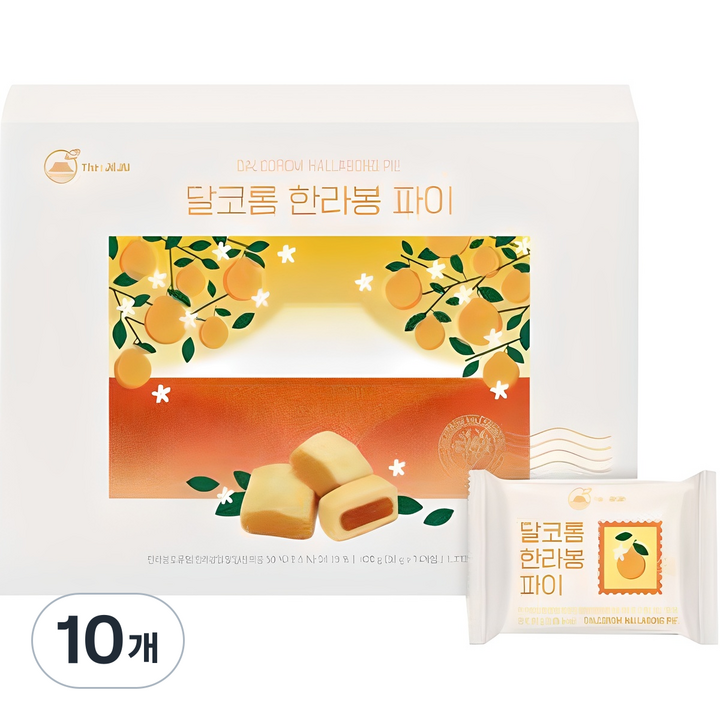 더제주 달코롬 한라봉 파이 14p + 쇼핑백, 420g, 10개