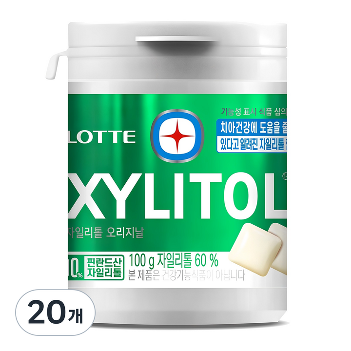 롯데자일리톨 오리지날, 100g, 20개