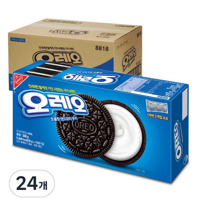 동서 오레오 화이트 샌드위치 쿠키, 300g, 24개