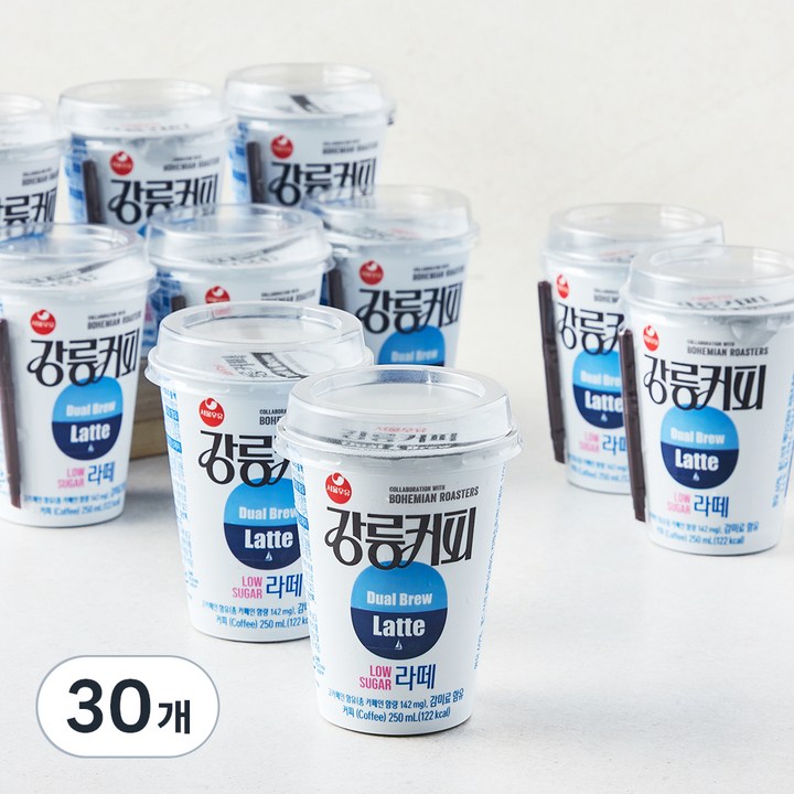 강릉커피 듀얼브루 Low Sugar 라떼, 250ml, 30개