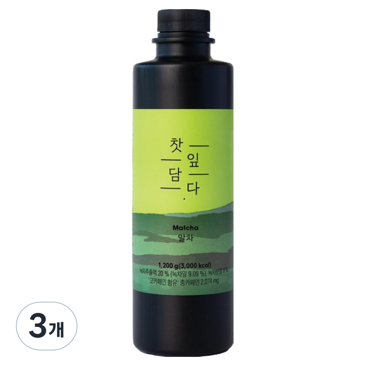 스위트컵 찻잎담다 말차, 3개, 1.2kg