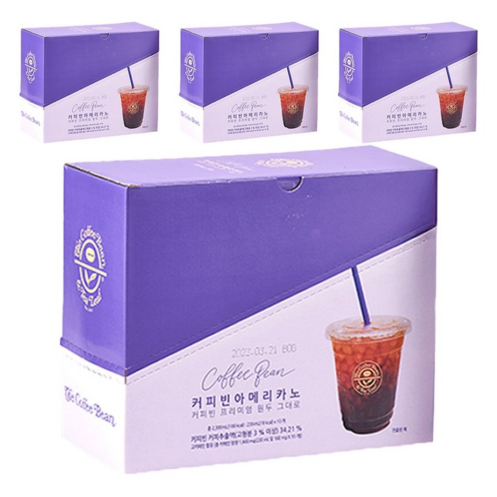 커피빈 아메리카노 파우치 커피, 230ml, 40개