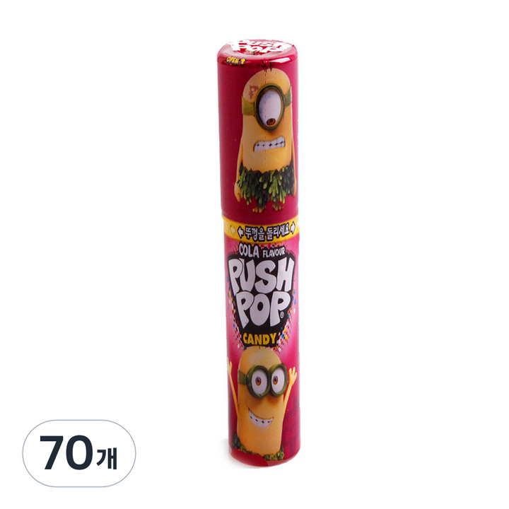 푸시팝 사탕, 15g, 70개