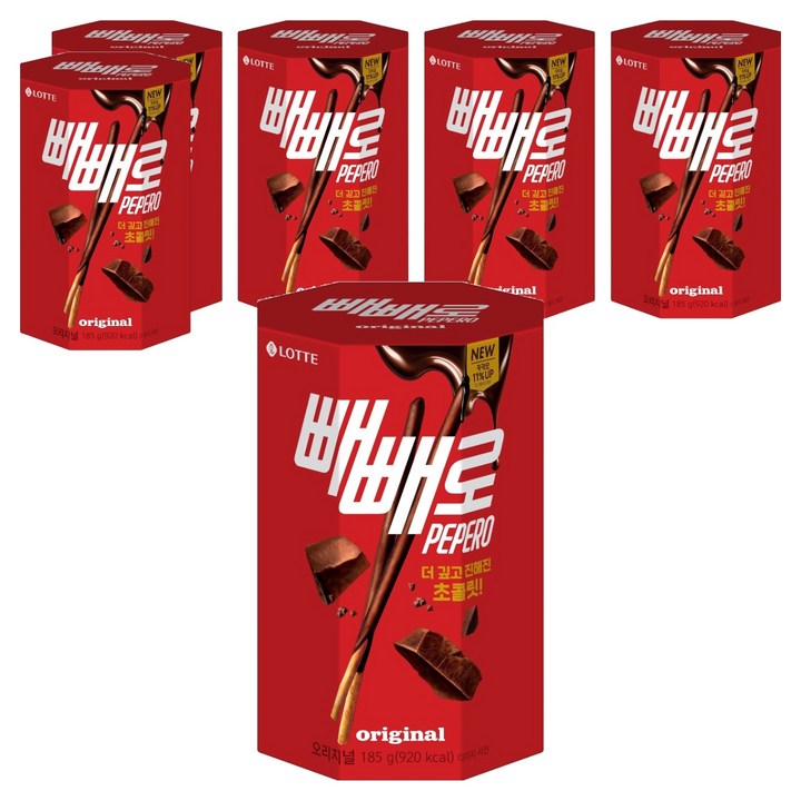 빼빼로 오리지날, 185g, 6개