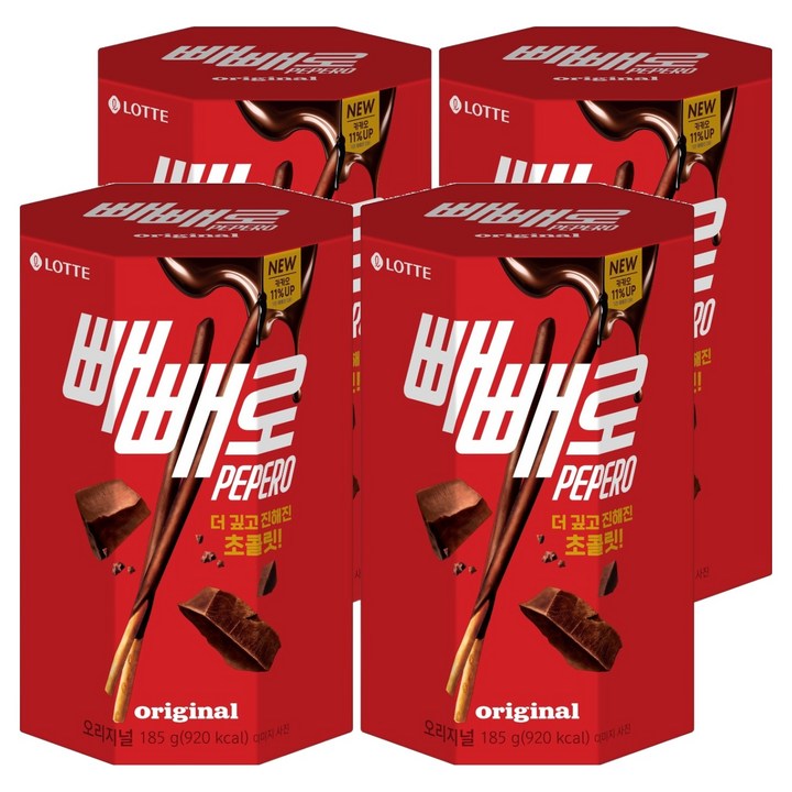 빼빼로 오리지날, 185g, 4개