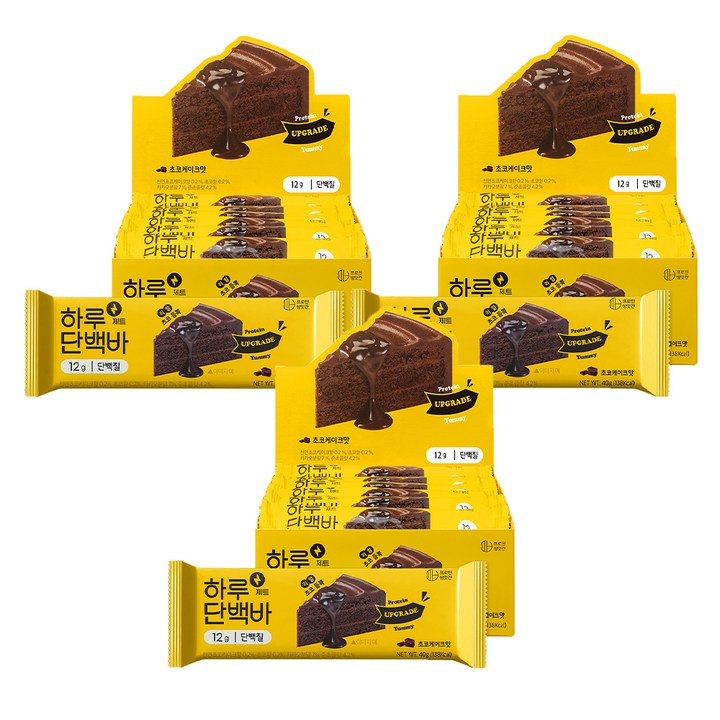 프로틴방앗간 하루단백바 제트 초코케이크맛, 40g, 36개