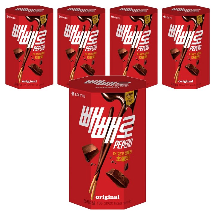 빼빼로 오리지날, 185g, 5개
