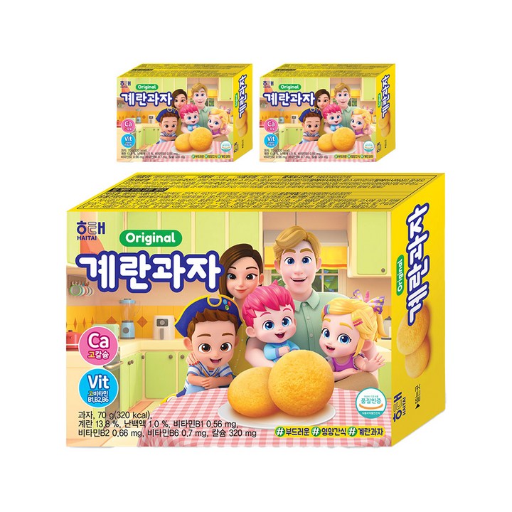 해태제과 계란과자, 70g, 3개