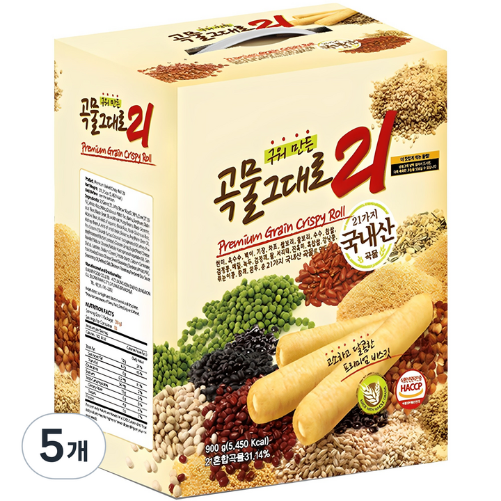 곡물그대로21 크리스피롤, 900g, 5개
