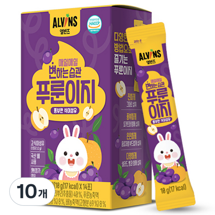 엘빈즈 매일매일 변하는 습관 푸룬이지 14p, 10g, 14개입, 10개