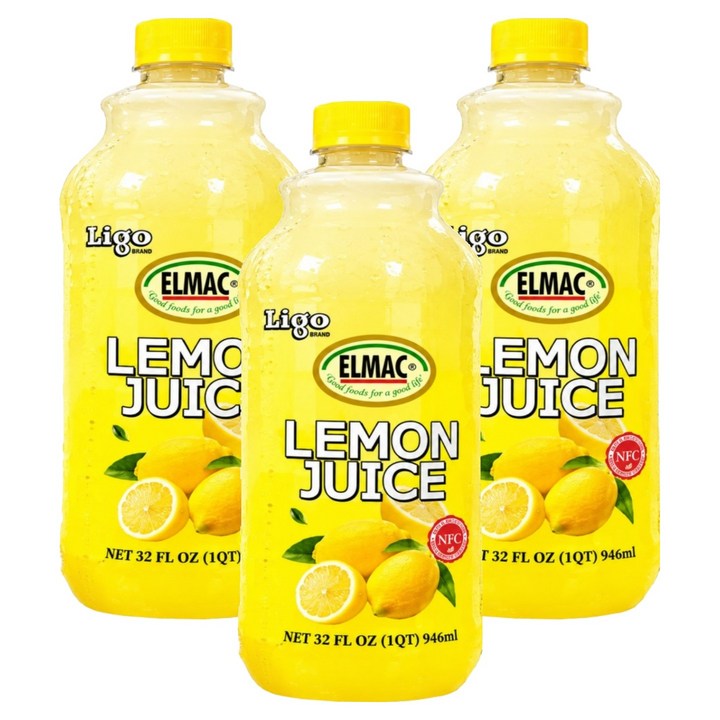엘막 리고 레몬주스, 3개, 946ml