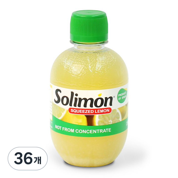 솔리몬 스퀴즈드 레몬즙, 280ml, 36개