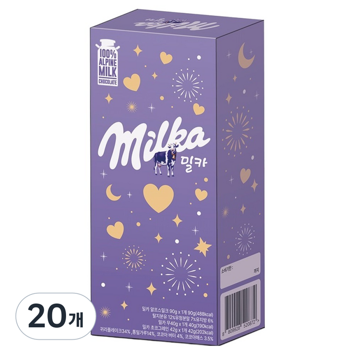 밀카 러블리 패키지, 172g, 20개