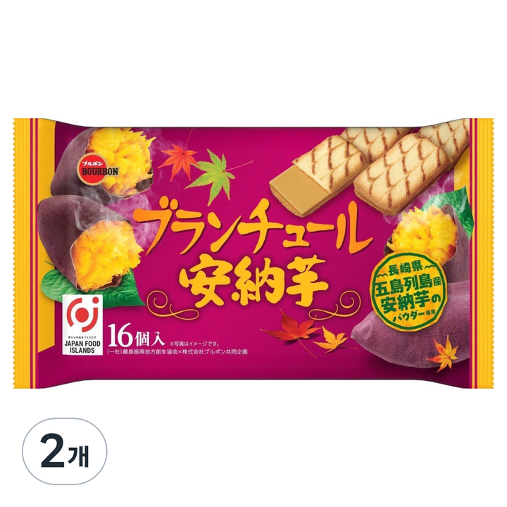 부르본 블란츌 고구마맛, 124g, 2개