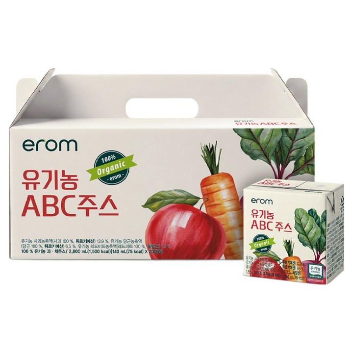 이롬 유기농 ABC주스, 20개, 140ml