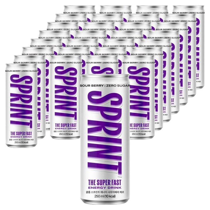 클룹 스프린트 에너지드링크 사우어베리 제로, 250ml, 48개