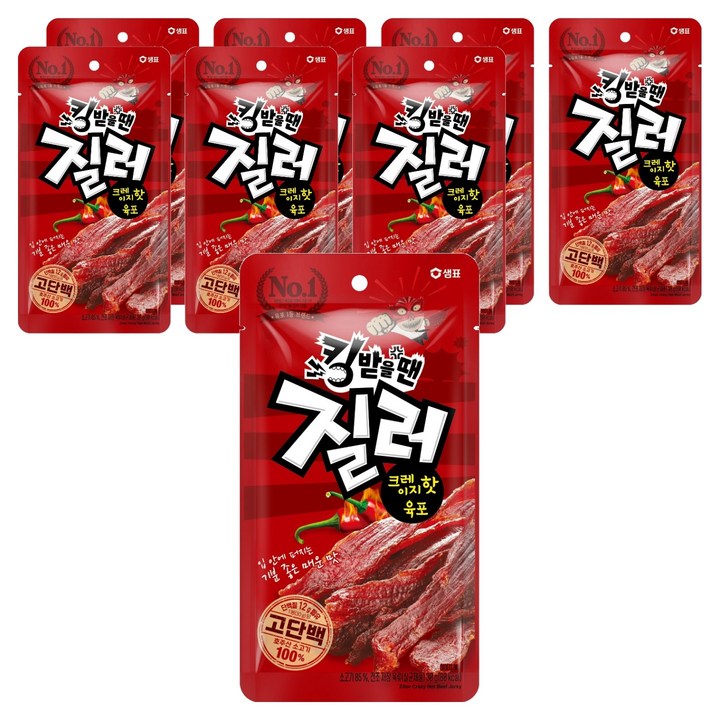 질러 크레이지핫 육포, 30g, 8개