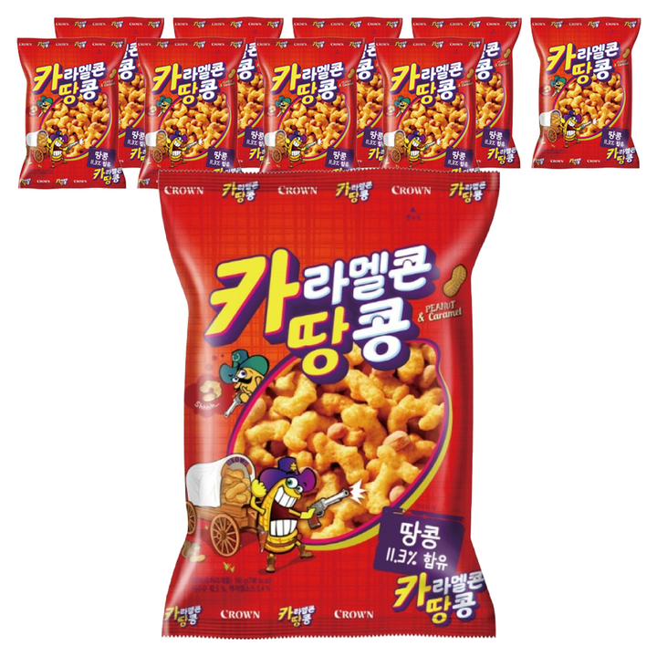 크라운 카라멜콘 땅콩 대, 150g, 10개
