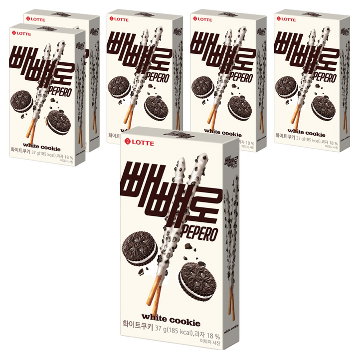 빼빼로 화이트쿠키, 37g, 6개