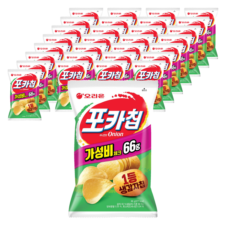 오리온 포카칩 어니언맛, 66g, 40개
