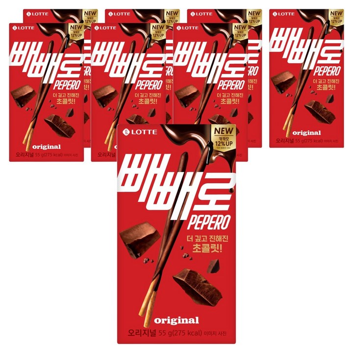 빼빼로 초코, 55g, 8개