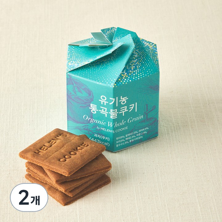 헬렌스쿠키 유기농가공식품 인증 통곡물 쿠키, 95g, 1개입, 2개