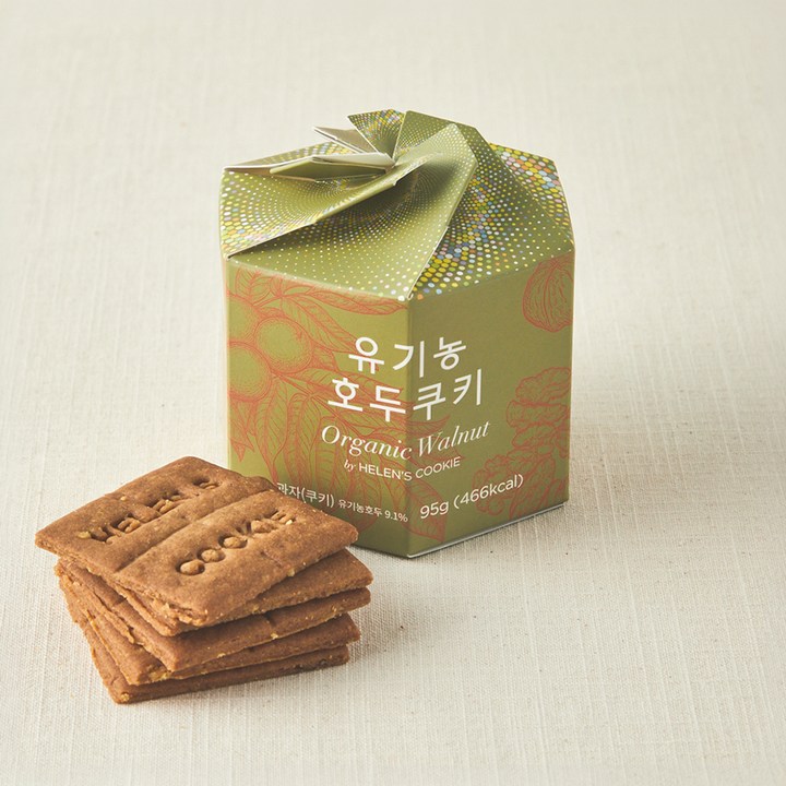 헬렌스쿠키 유기농가공식품 인증 호두 쿠키, 95g, 1개입, 1개