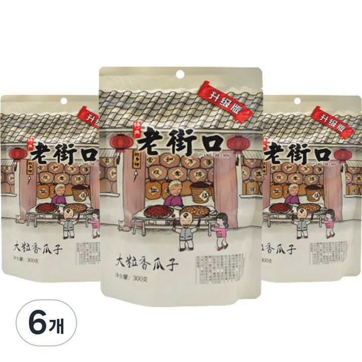 라오 해바라기씨 오향맛, 300g, 6개