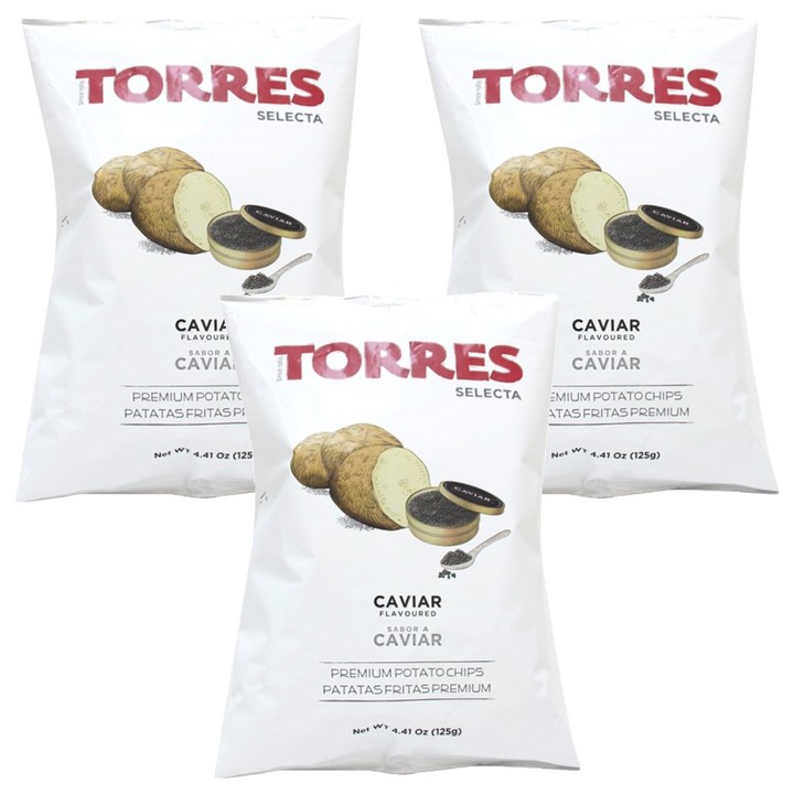 토레스 셀렉타 캐비어 감자스낵, 125g, 3개