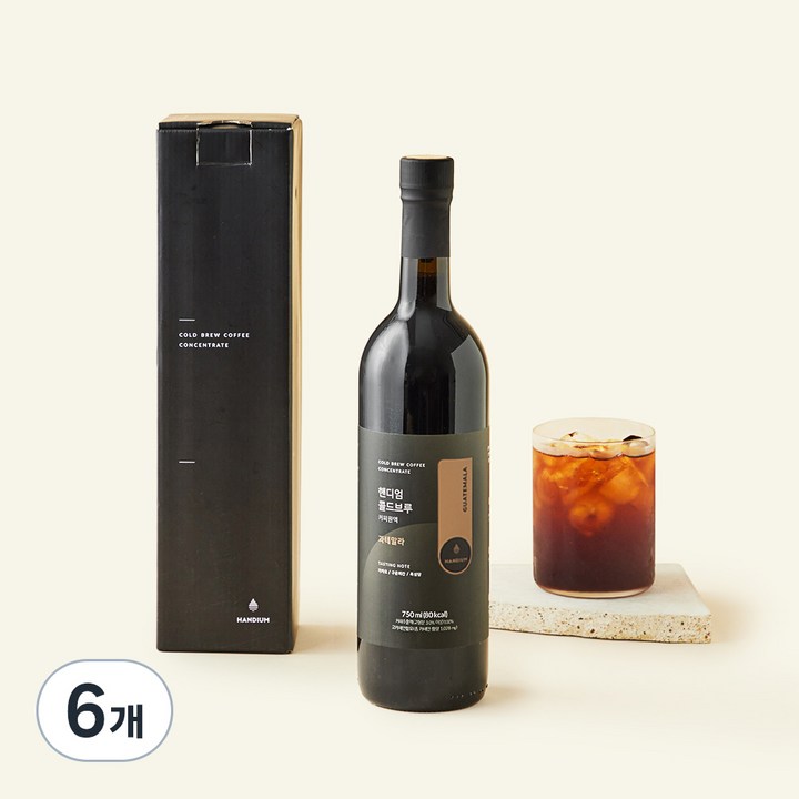 핸디엄 콜드브루 원액 과테말라, 750ml, 6개