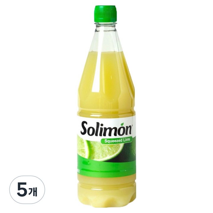 솔리몬 스퀴즈드 라임즙, 1L, 5개