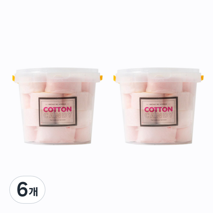 앙팡드봉봉 한입솜사탕 스트로베리, 50g, 6개