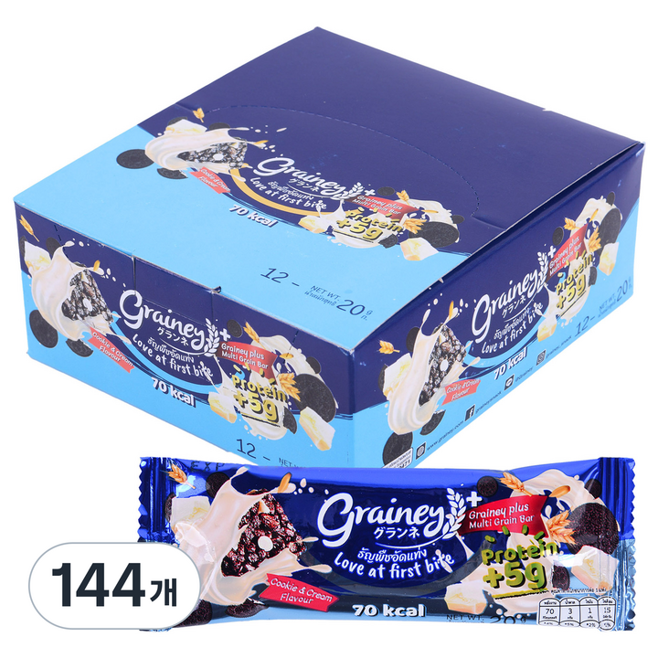 그레이니 멀티그레인바 쿠키앤크림 1cm, 20g, 144개
