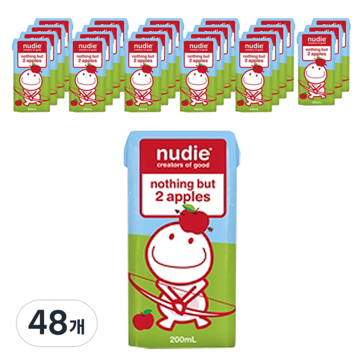 누디 나팅벗 애플주스, 48개, 200ml